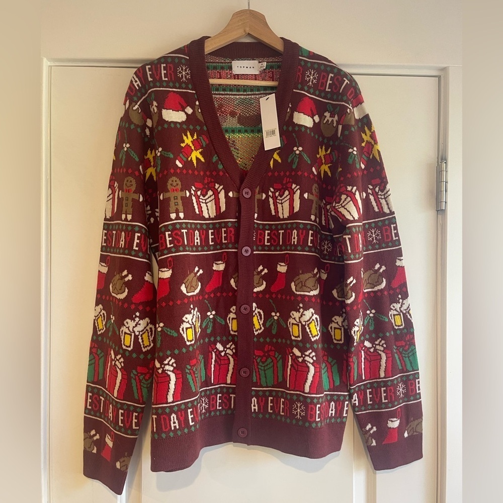 Nordstrom Topman Christmas Cardigan - XL
